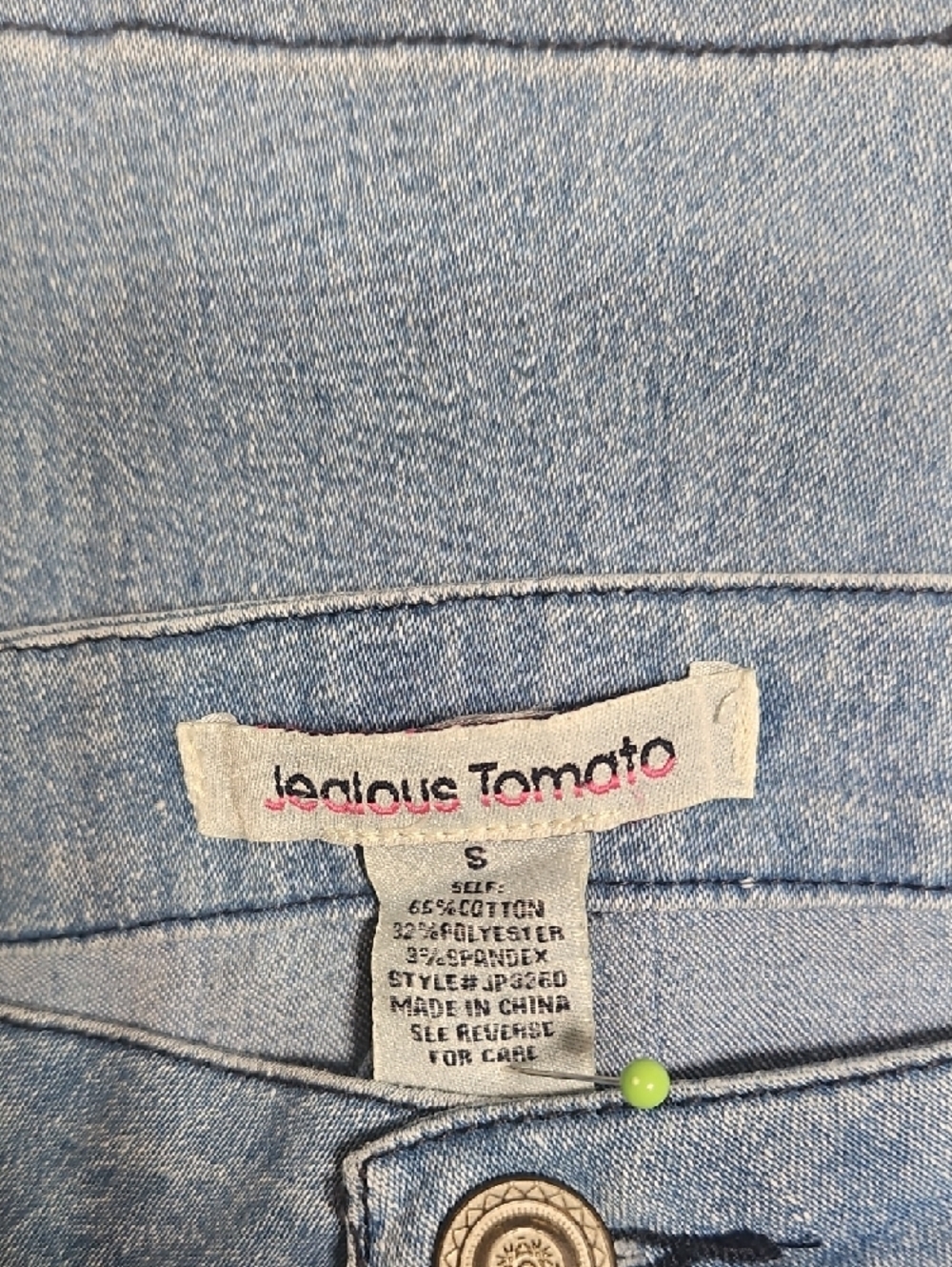 Jealous Tomato Light Blue Straight Leg Jeans with Seam Detail - Picture 2 of 4